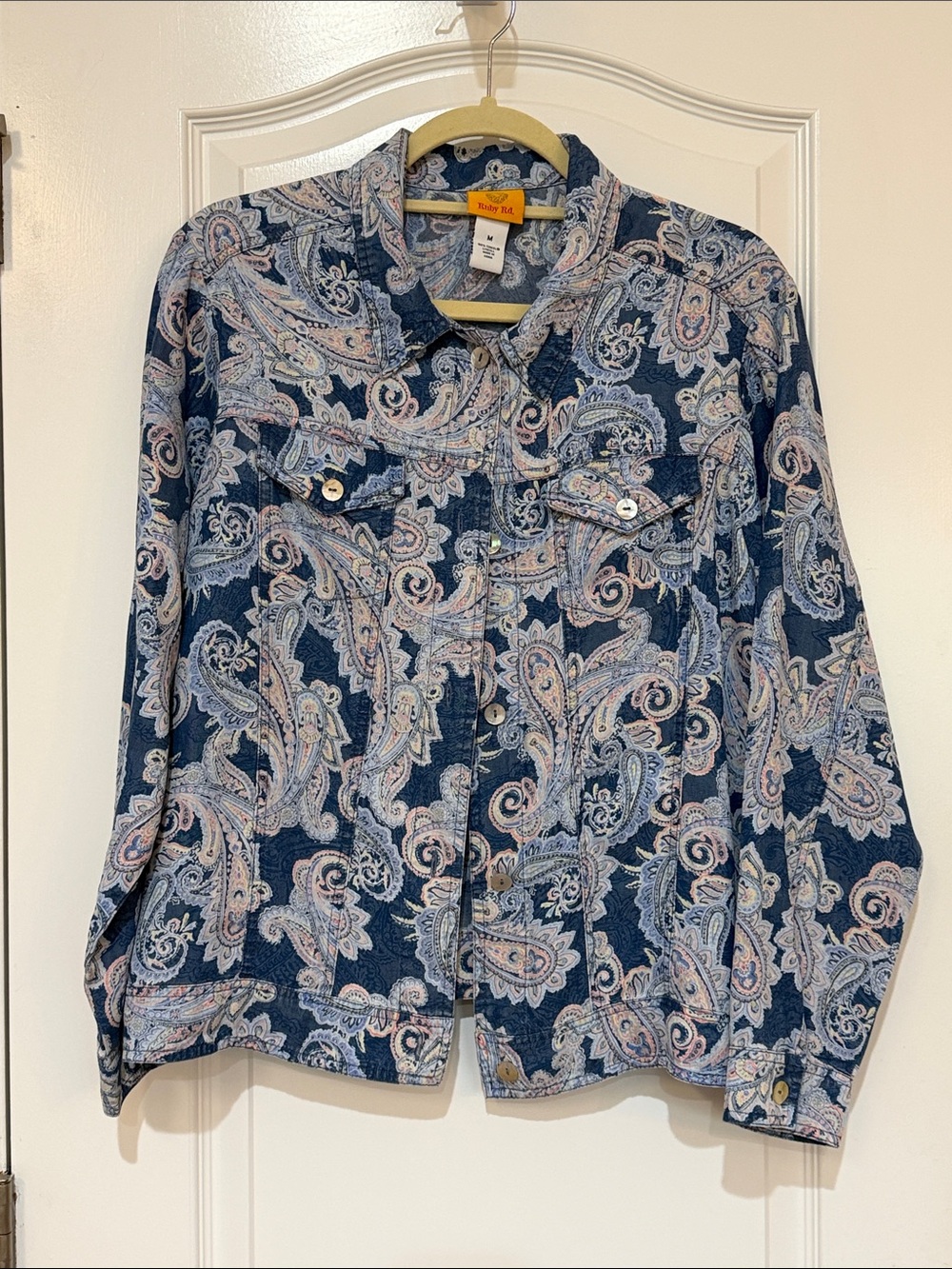 Ruby Road Navy Paisley Jean Jacket